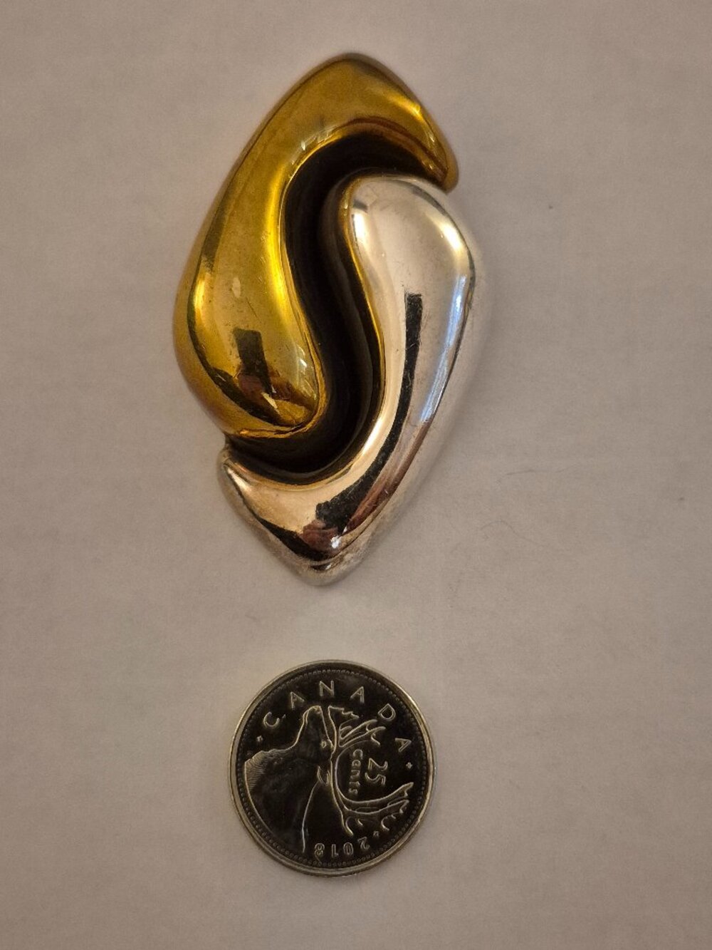 Vintage Signed DULCE Taxco Mexico Modernist 925 Silver Brooch Pin
